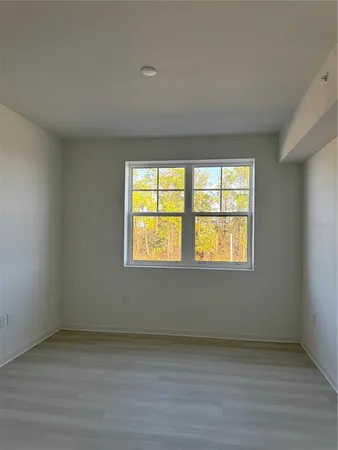 an empty room with a window