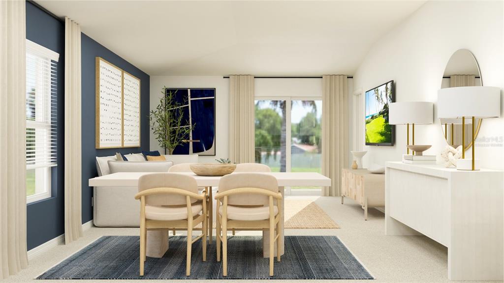 2486 Hallow Gdn Road Eustis, FL 32726 - Photo 5 of 11 a view of a dining room with furniture and a large window
