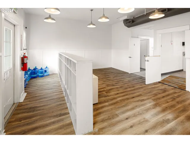 a view interior of a house with wooden floor