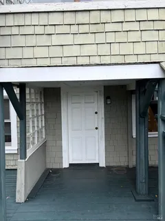 a view of a door of the house