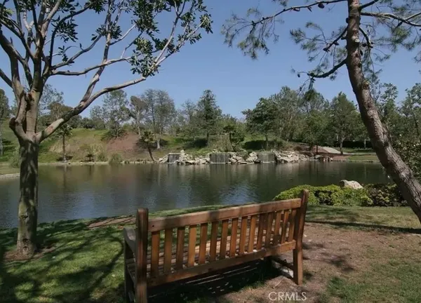 a view of a lake with houses