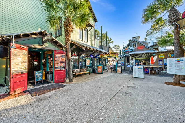 a store with outdoor seating