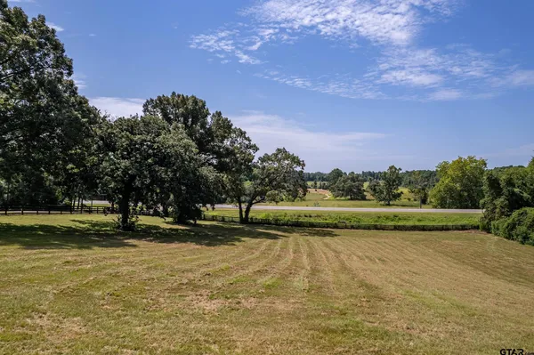 a view of outdoor space with swimming pool and green space