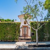 a view of the patio with sitting area