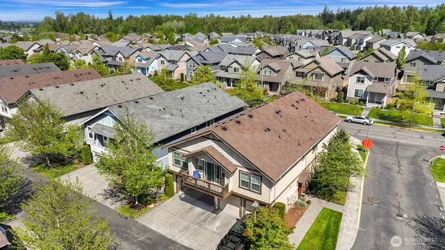 an aerial view of multiple house