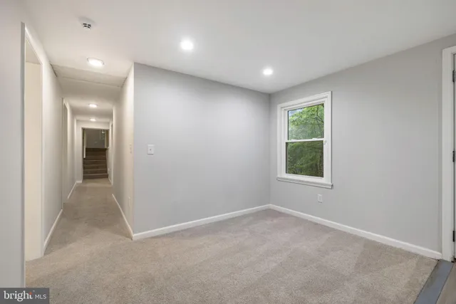 a view of hallway with window