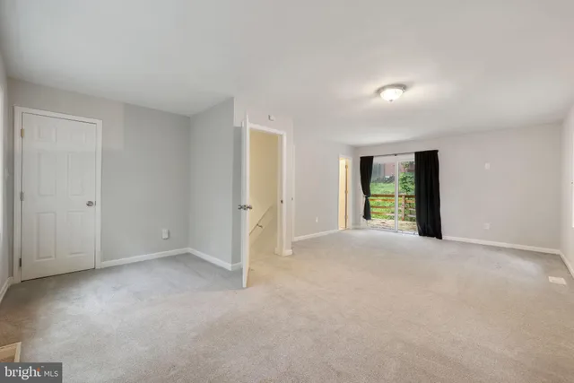 a view of a big yard with plants and large trees