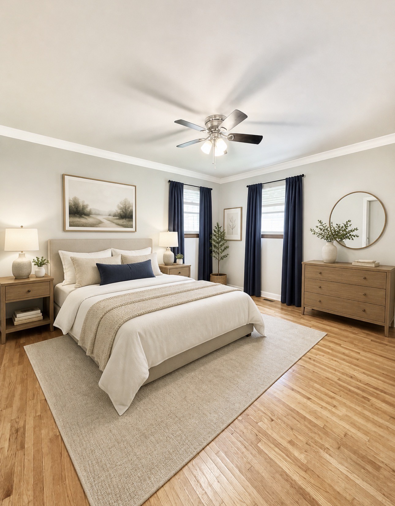 1520 Old Springville Road Springville, TN 38256 - Photo 11 of 22 a spacious bedroom with a large bed and a chandelier