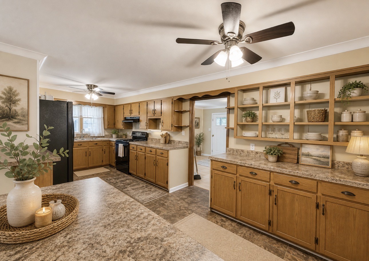 1520 Old Springville Road Springville, TN 38256 - Photo 5 of 22 a kitchen with sink cabinets and window