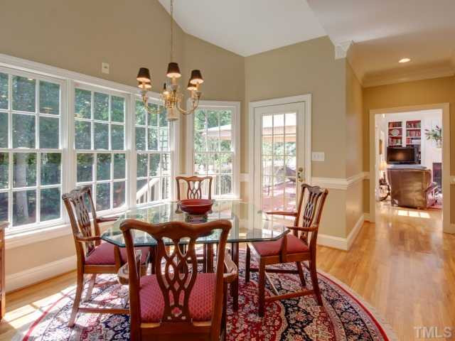 313 Carpathian Way Raleigh, NC 27615 - Photo 9 of 25 Lovely breakfast room just off kitchen. Direct access to the large deck. Breakfast Area