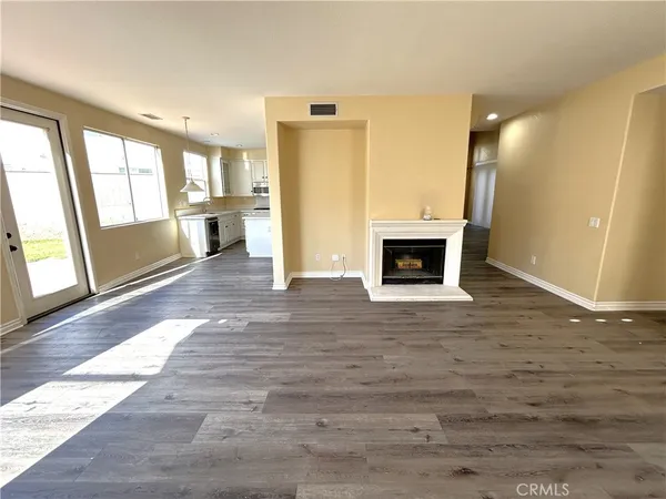 a view of a livingroom with a fireplace
