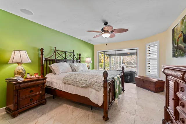a spacious bathroom with a double vanity sink and a mirror