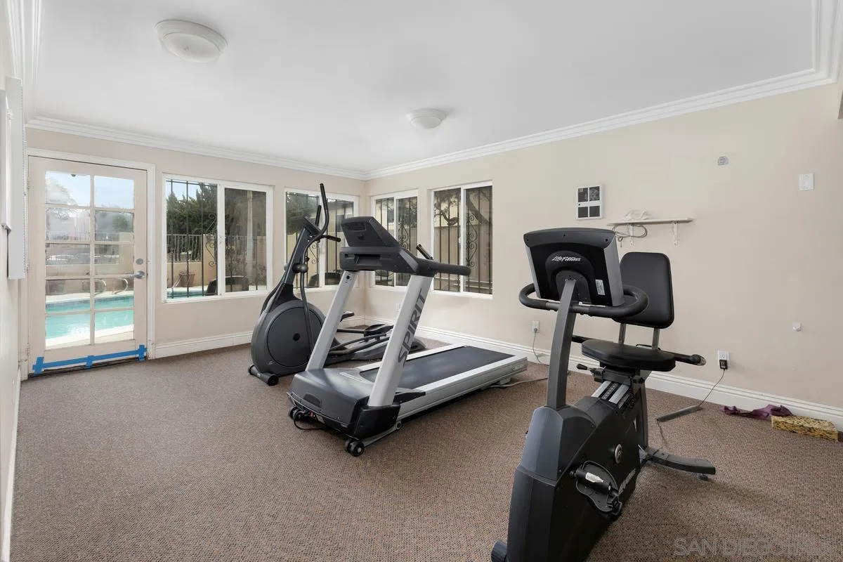 3980 8th Avenue, Unit 308 San Diego, CA 92103 - Photo 30 of 33 a view of a room with gym equipment