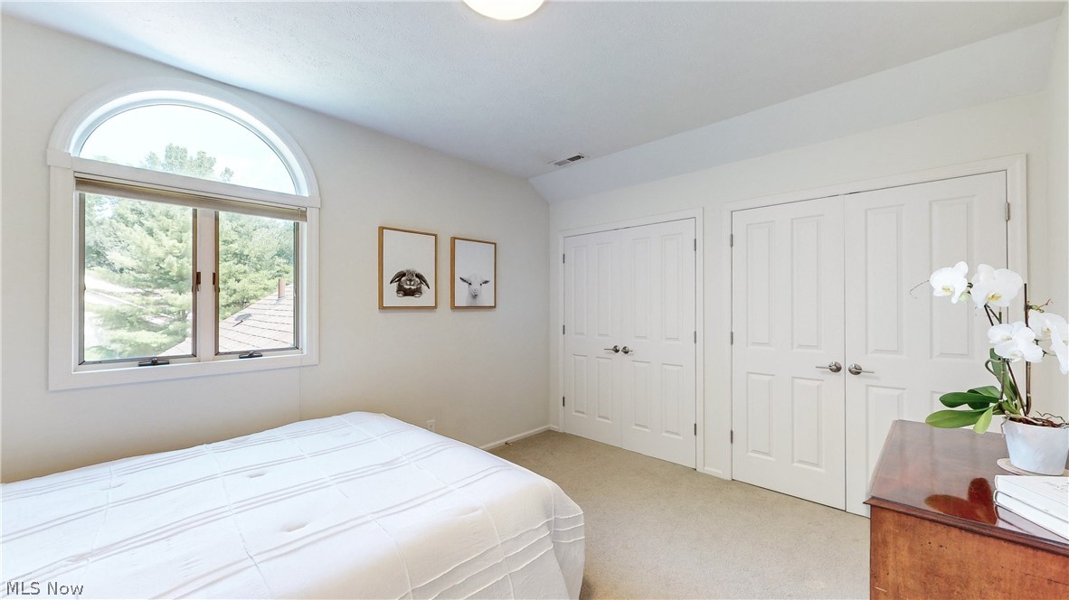 3700 Chagrin River Road Chagrin Falls, OH 44022 - Photo 24 of 43 Carpeted bedroom featuring two closets and multiple windows