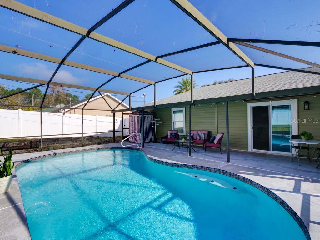 698 Colchester Avenue Deltona, FL 32738 - Photo 19 of 30 a view of a swimming pool with a patio