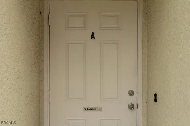 a view of front door