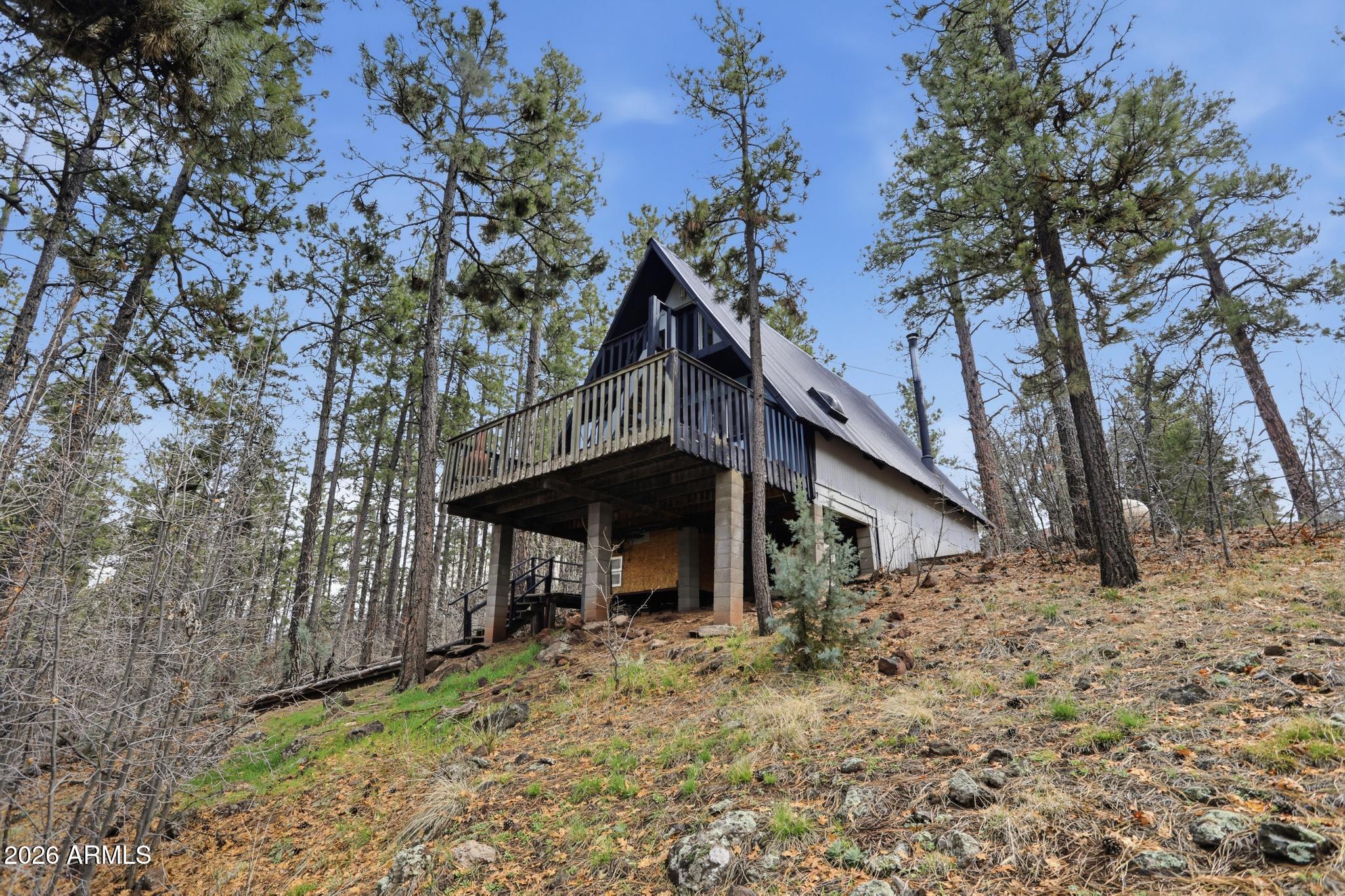 1725 Turkey Mountain Road Happy Jack, AZ 86024 - Photo 16 of 18 a view of house with backyard and trees