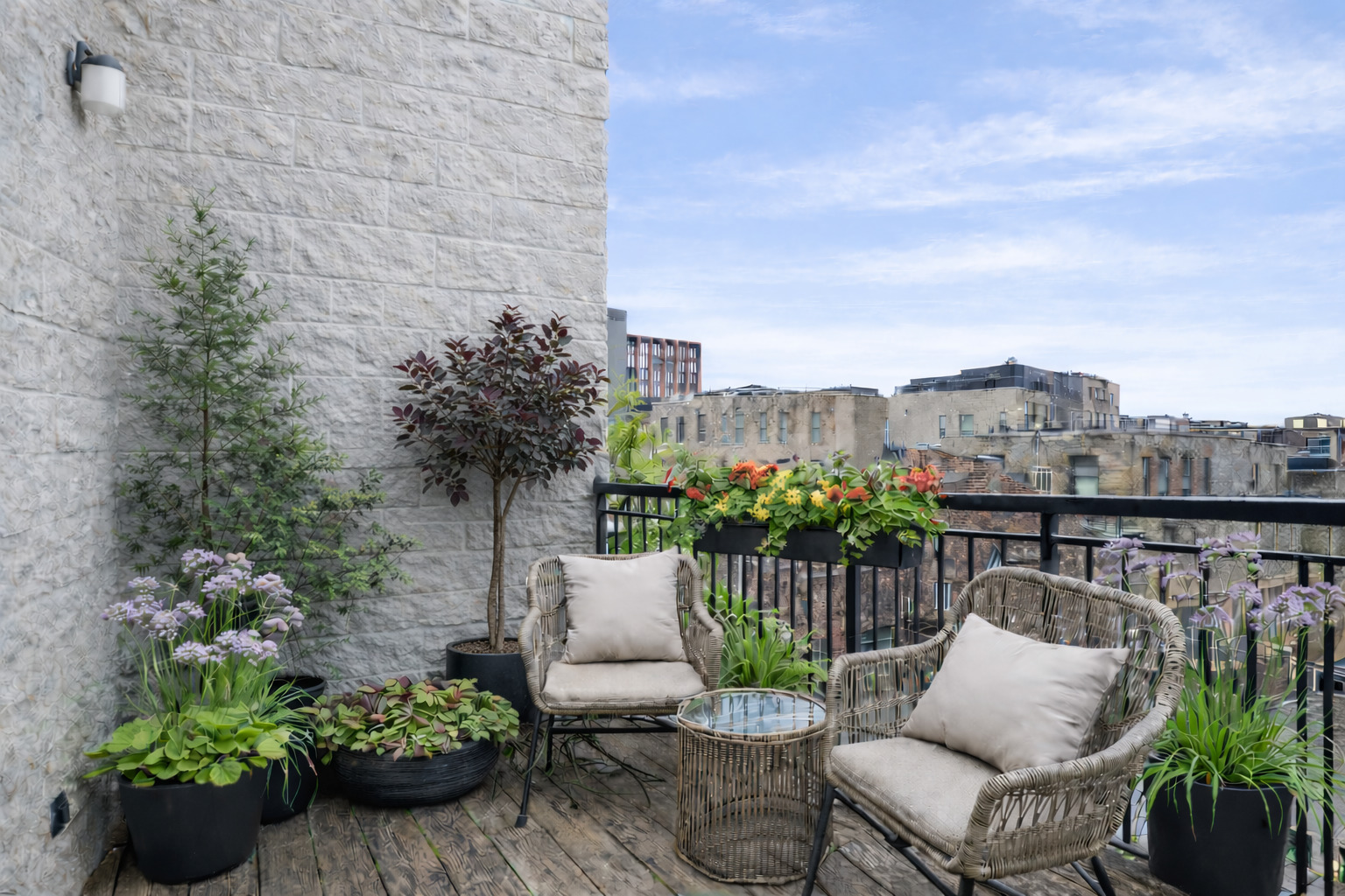 618 North May Street, Unit C Chicago, IL 60642 - Photo 26 of 30 a view of a chairs and table in the balcony