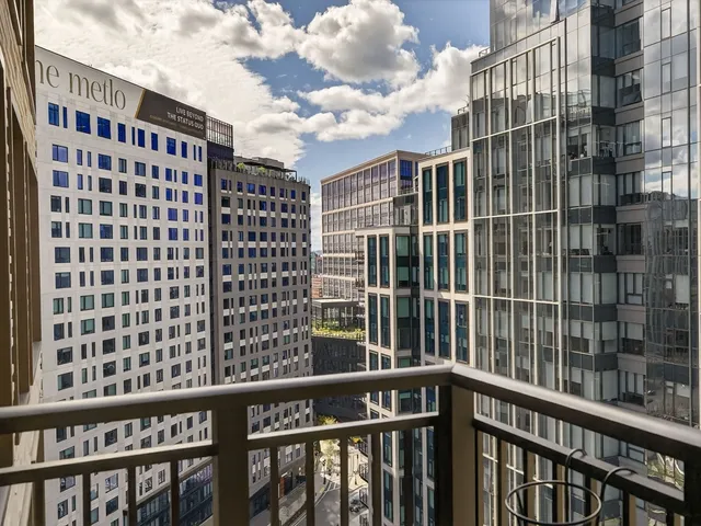 a view of a building from balcony