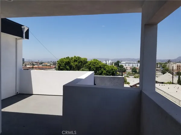 a view of a terrace with a couch
