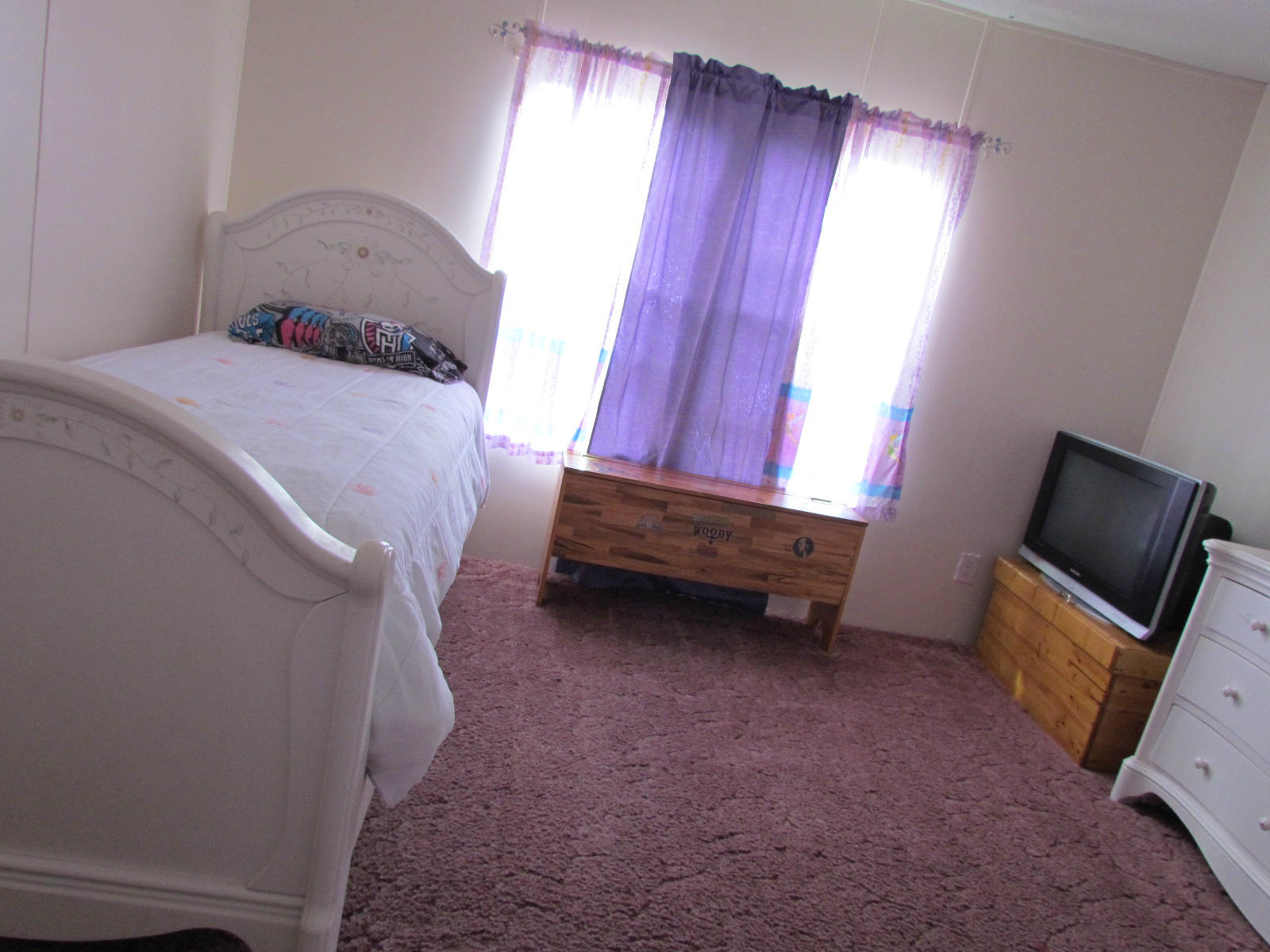 109 Westgrove Road Blue Ridge, VA 24064 - Photo 14 of 14 a bedroom with a bed and a flat tv screen on the dresser