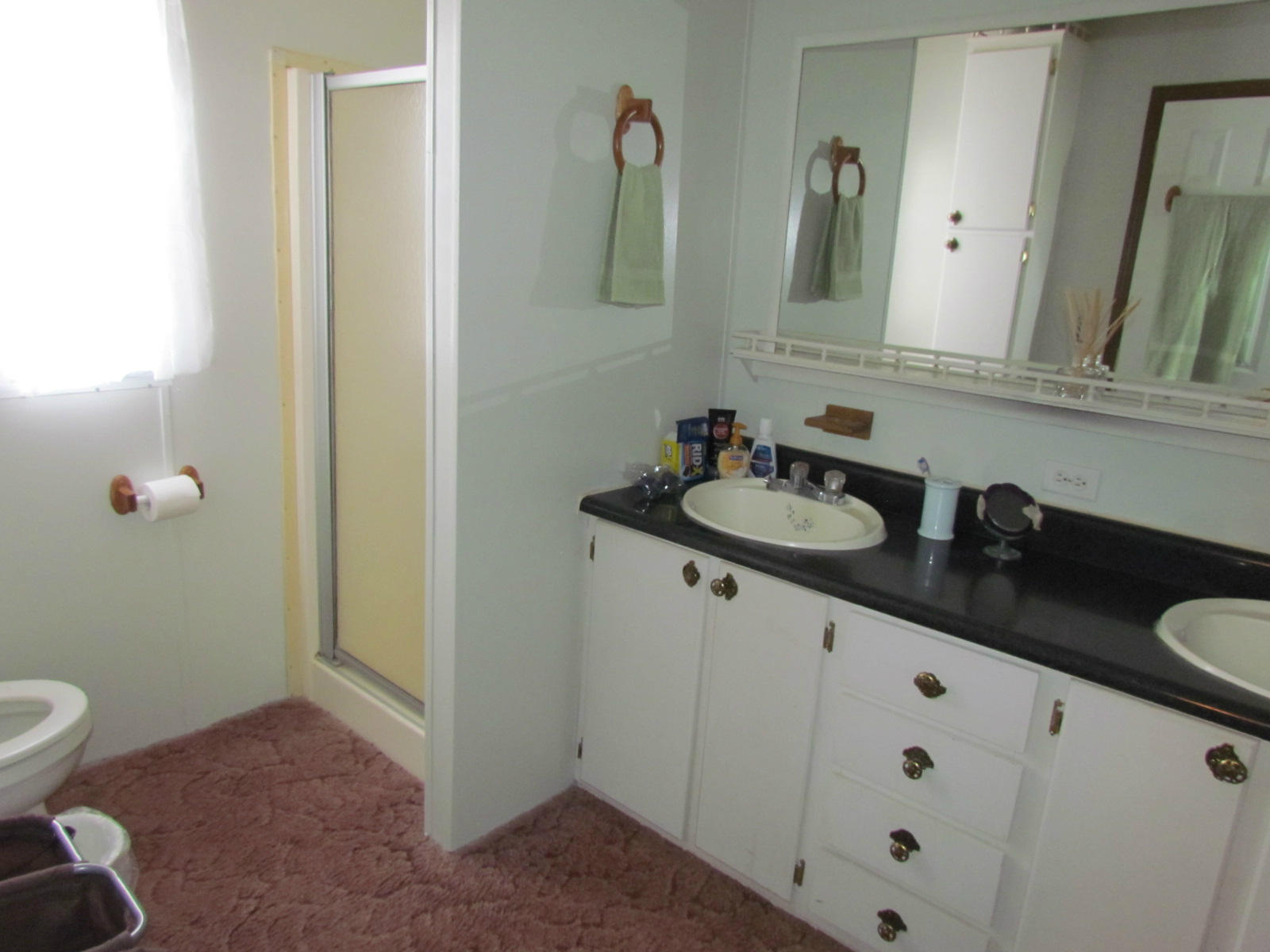 109 Westgrove Road Blue Ridge, VA 24064 - Photo 9 of 14 a bathroom with a granite countertop sink and a mirror