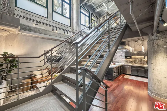 a view of an entryway with sitting area