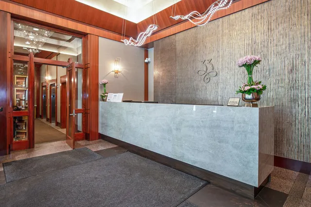 a view of a terrace with chairs