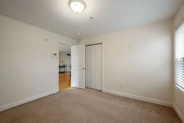 an empty room with a natural light