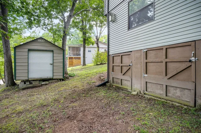 a bird view of a house