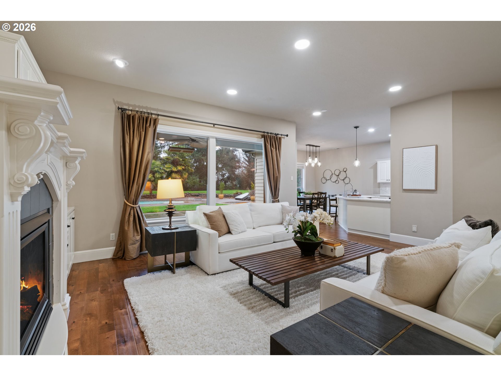 510 Northeast 224th Circle Ridgefield, WA 98642 - Photo 19 of 48 a living room with furniture and a fireplace