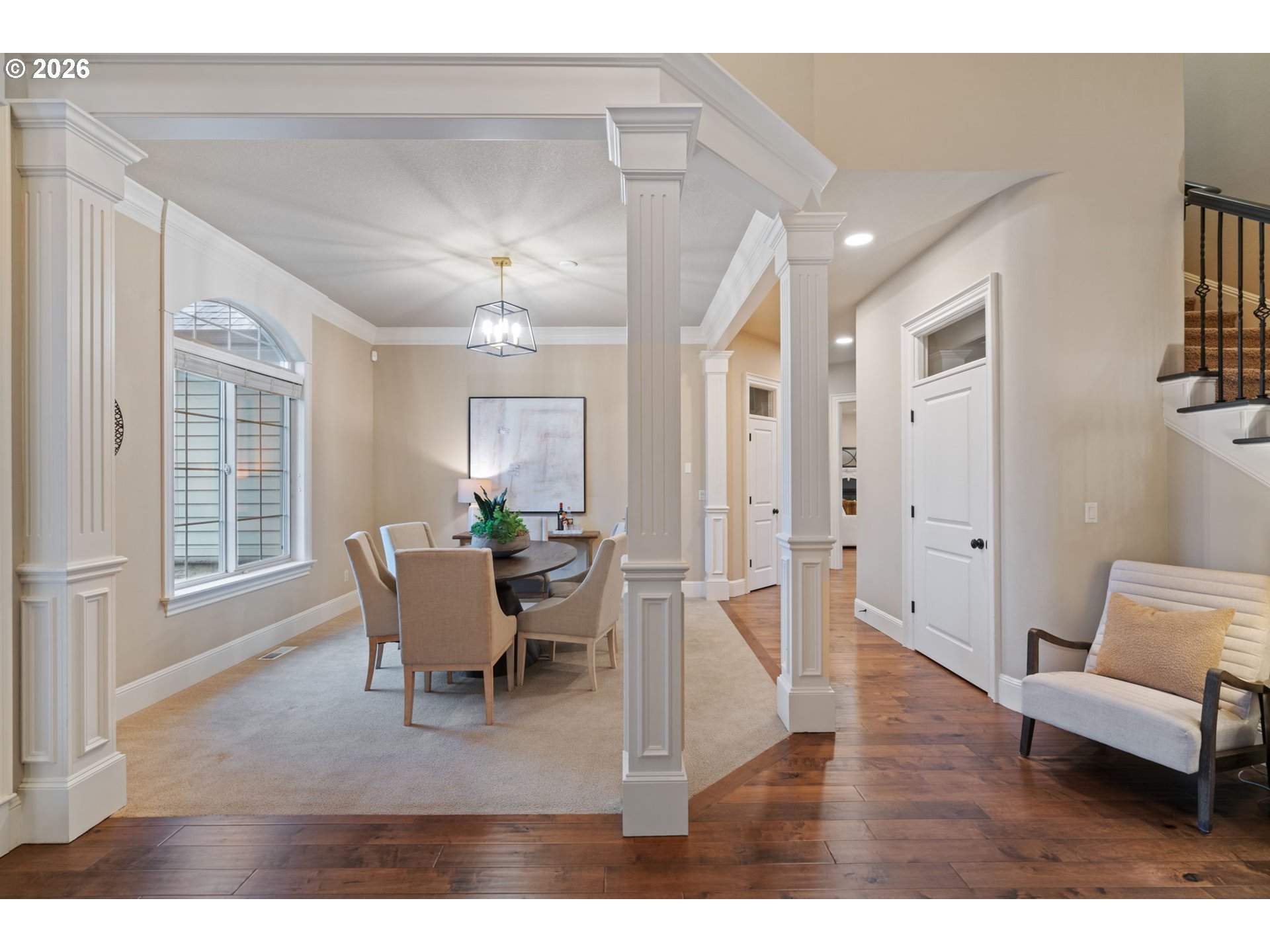 510 Northeast 224th Circle Ridgefield, WA 98642 - Photo 8 of 48 a living room with furniture and a wooden floor