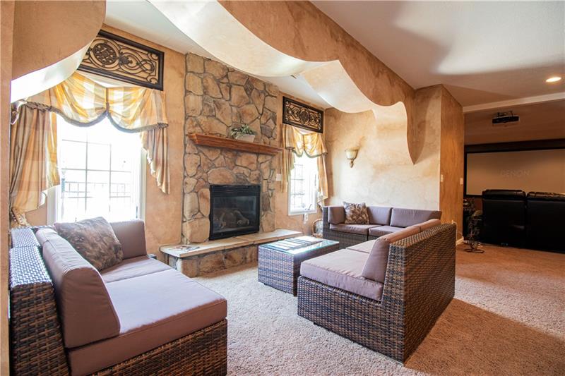 385 Pleasant Valley Road Bulger, PA 15019 - Photo 18 of 25 Sitting area by the lower level stone fireplace!