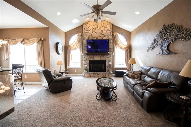 385 Pleasant Valley Road Bulger, PA 15019 - Photo 8 of 25 19X15 Family Room with Recessed Lighting, stove fireplace with gas insert.