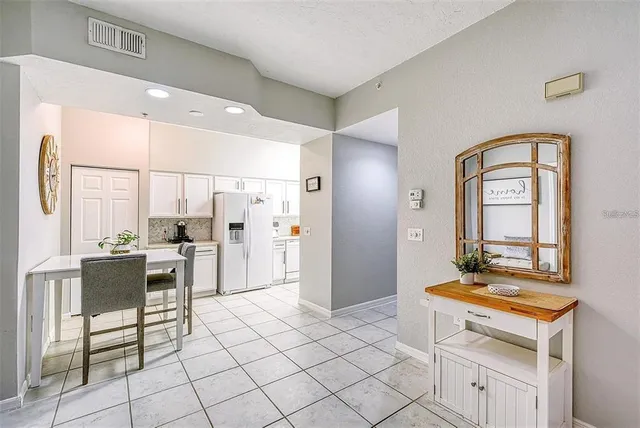 a room with cabinets