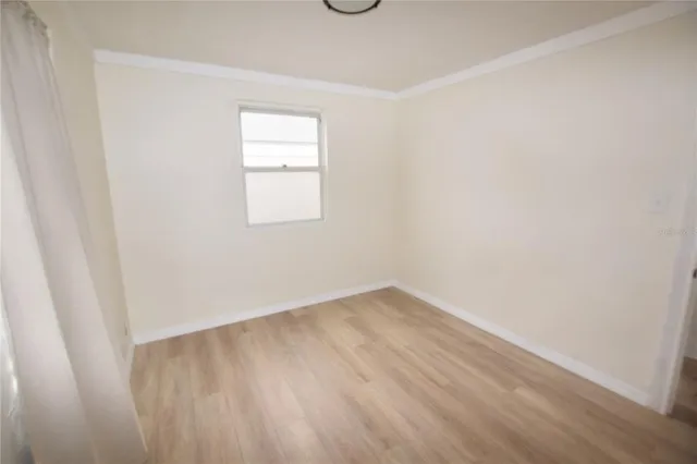 an empty room with a window