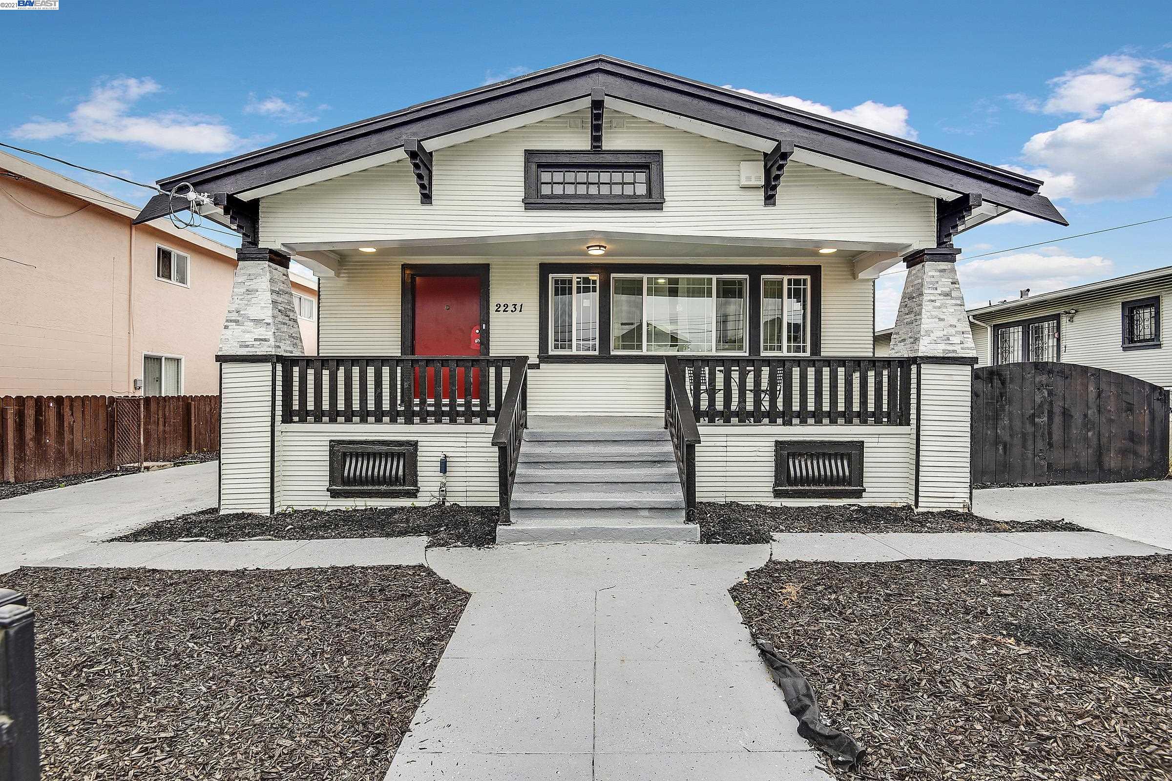 a view of a house with a balcony