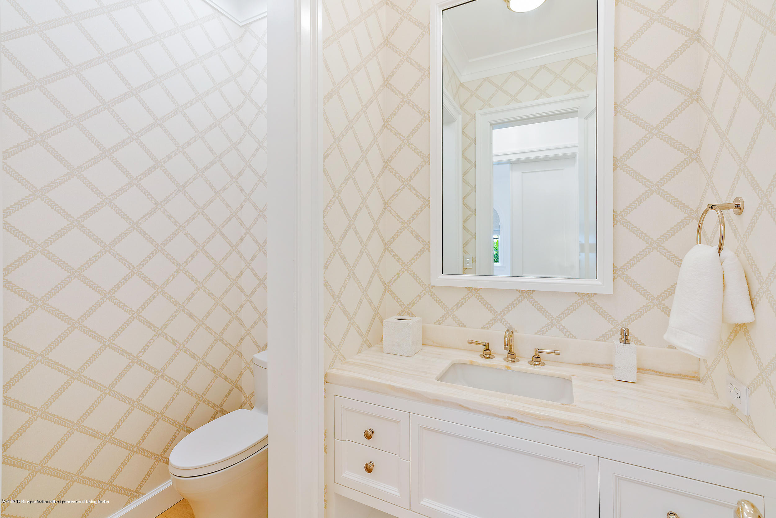 3 Via Flagler Palm Beach, FL 33480 - Photo 20 of 42 a bathroom with a granite countertop sink and a toilet