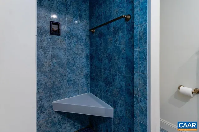 a view of a street with a ocean view