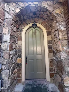 a view of a door of the house