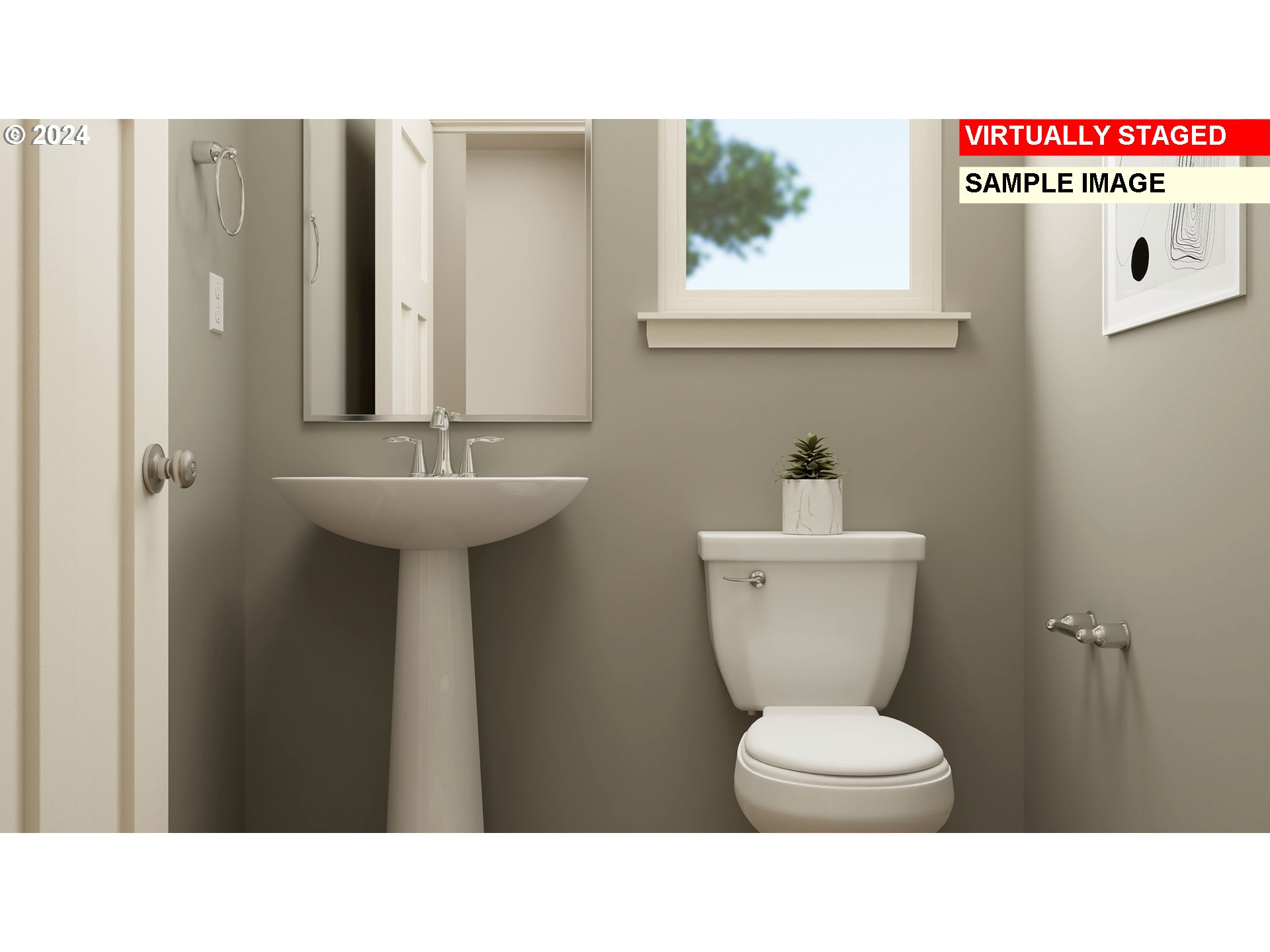 12134 Southwest Champlin Lane Beaverton, OR 97007 - Photo 20 of 24 a bathroom with a sink a toilet and a mirror