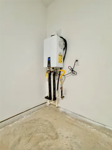 a view of a room with rack on the wall