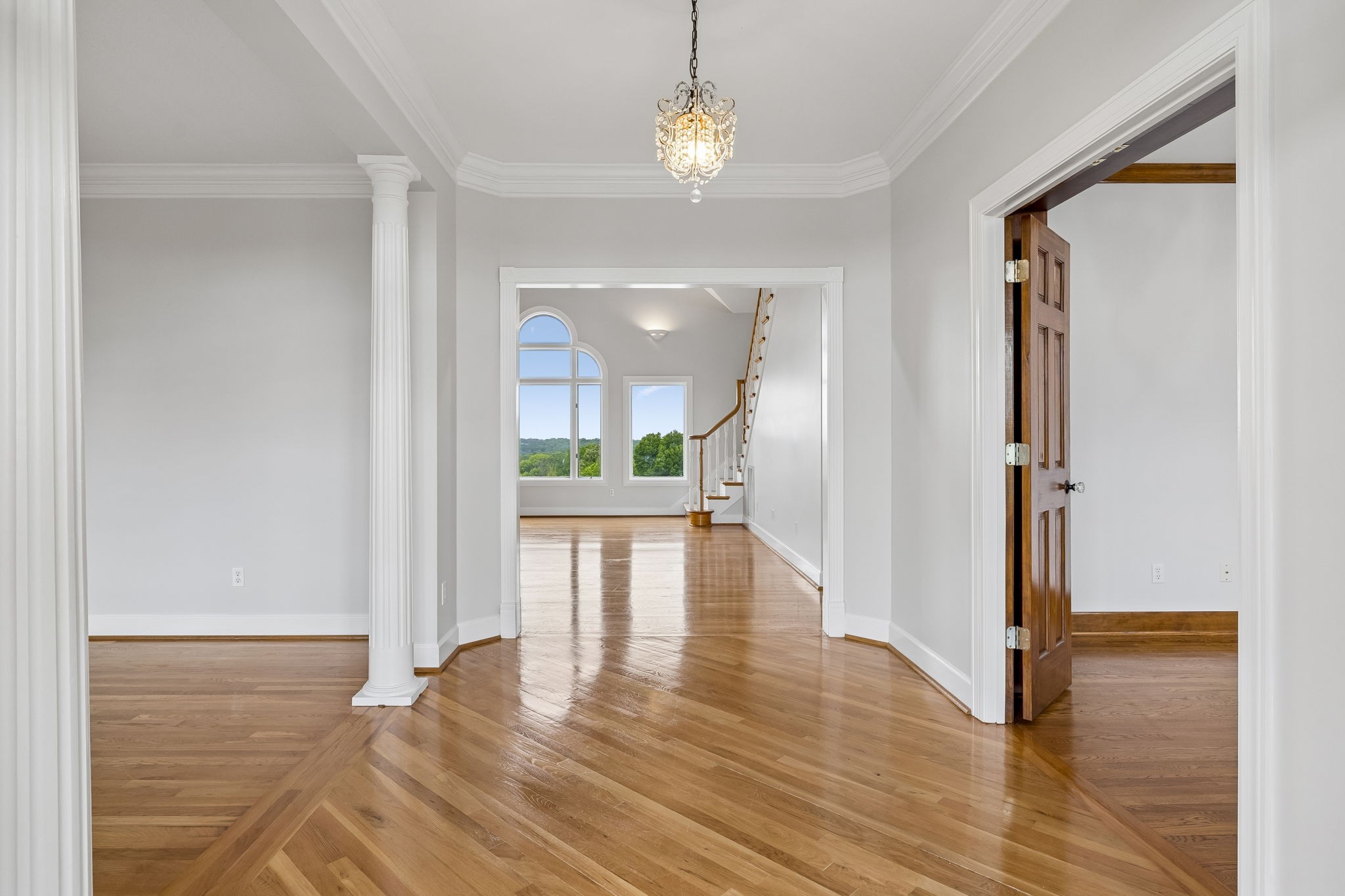 314 Fairview Road Dickson, TN 37055 - Photo 11 of 81 a view of a hallway view with wooden floor and staircase