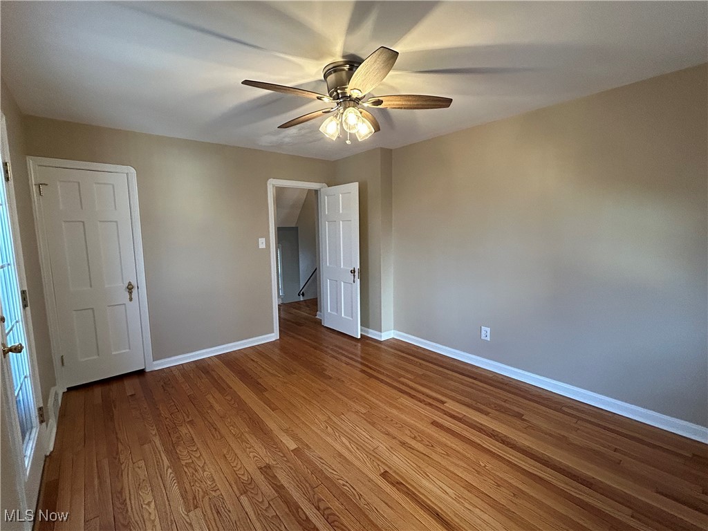 3589 Strandhill Road Beachwood, OH 44122 - Photo 13 of 23 Unfurnished bedroom with hardwood / wood-style floors and ceiling fan