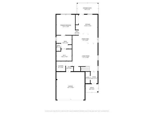 a picture of a bench in front of a door