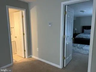 a view of bedroom and bathroom