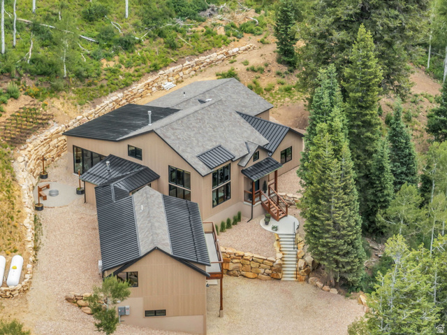 1766 West Tollgate Cyn Road Coalville, UT 84017 - Photo 59 of 59 Modern-style residence featuring a combination of light-toned siding and dark metal roofing
