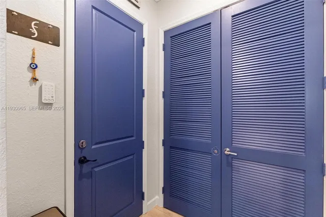 a view of hallway with shower