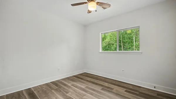 an empty room with a window