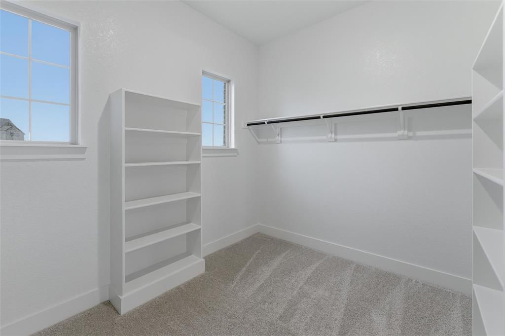 2208 Continent Court Krum, TX 76249 - Photo 20 of 26 Room featuring light gray carpet flooring, white walls, and two multi-pane windows